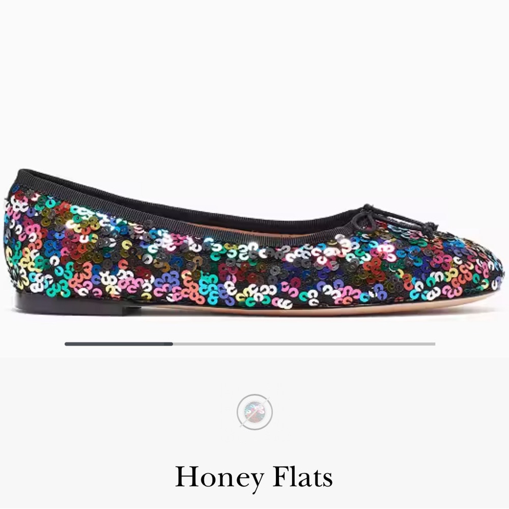 Kate Spade Honey Flats Rainbow Sequin 8.5